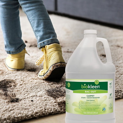 Bac-Out Enzyme Cleaner Spray and Stain & Odor Remover for Pet Stains, Laundry, Diapers, Wine, Carpets, & More, Eco-Friendly, Non-Toxic, Lime Scent, 32 Ounces