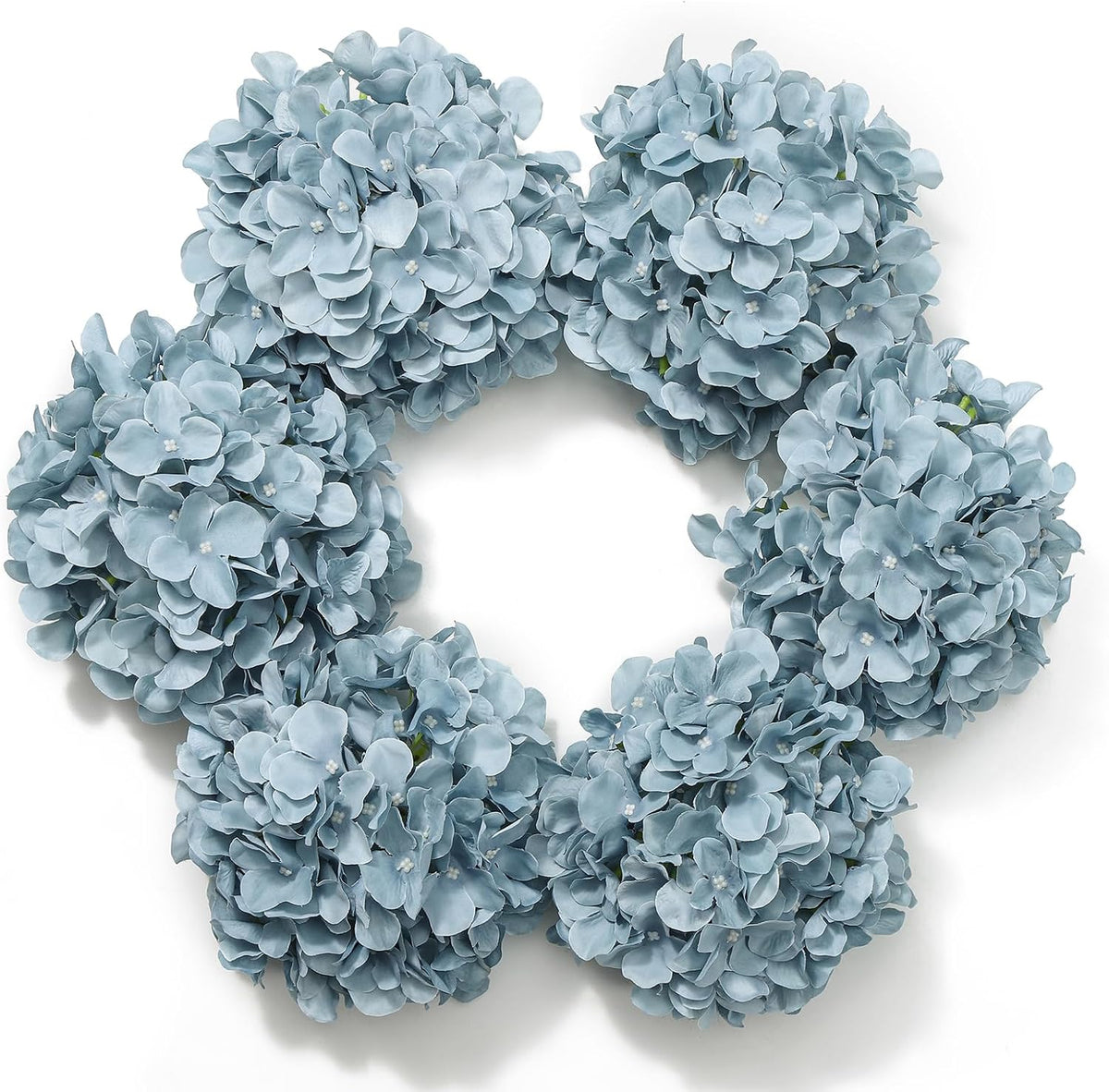 8.7" Silk Hydrangea Flower Heads with Stems, Lilac, Pack of 6