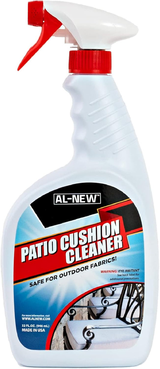 Patio Cushion Cleaner | Safe For Use On Outdoor Fabrics Such As Patio Cushions, Awnings, Furniture Covers, and more (32 Ounce)