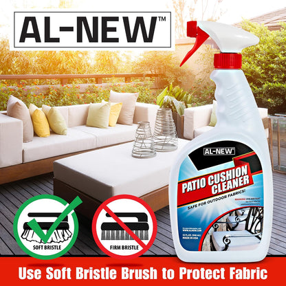 Patio Cushion Cleaner | Safe For Use On Outdoor Fabrics Such As Patio Cushions, Awnings, Furniture Covers, and more (32 Ounce)