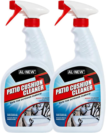Patio Cushion Cleaner | Safe For Use On Outdoor Fabrics Such As Patio Cushions, Awnings, Furniture Covers, and more (32 Ounce)