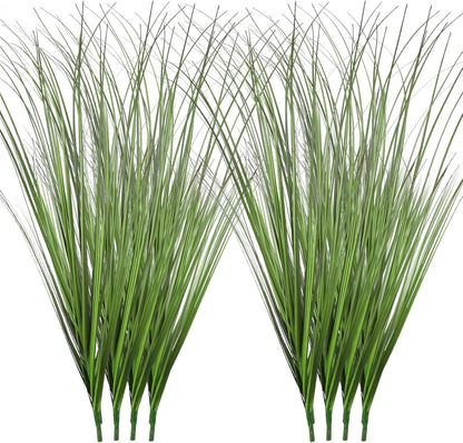 12pcs Artificial Grass Plants,19.68" Faux Shrubs Wheat Grass Greenery Stems Fake Plants for Indoor Outdoor Home Decoration