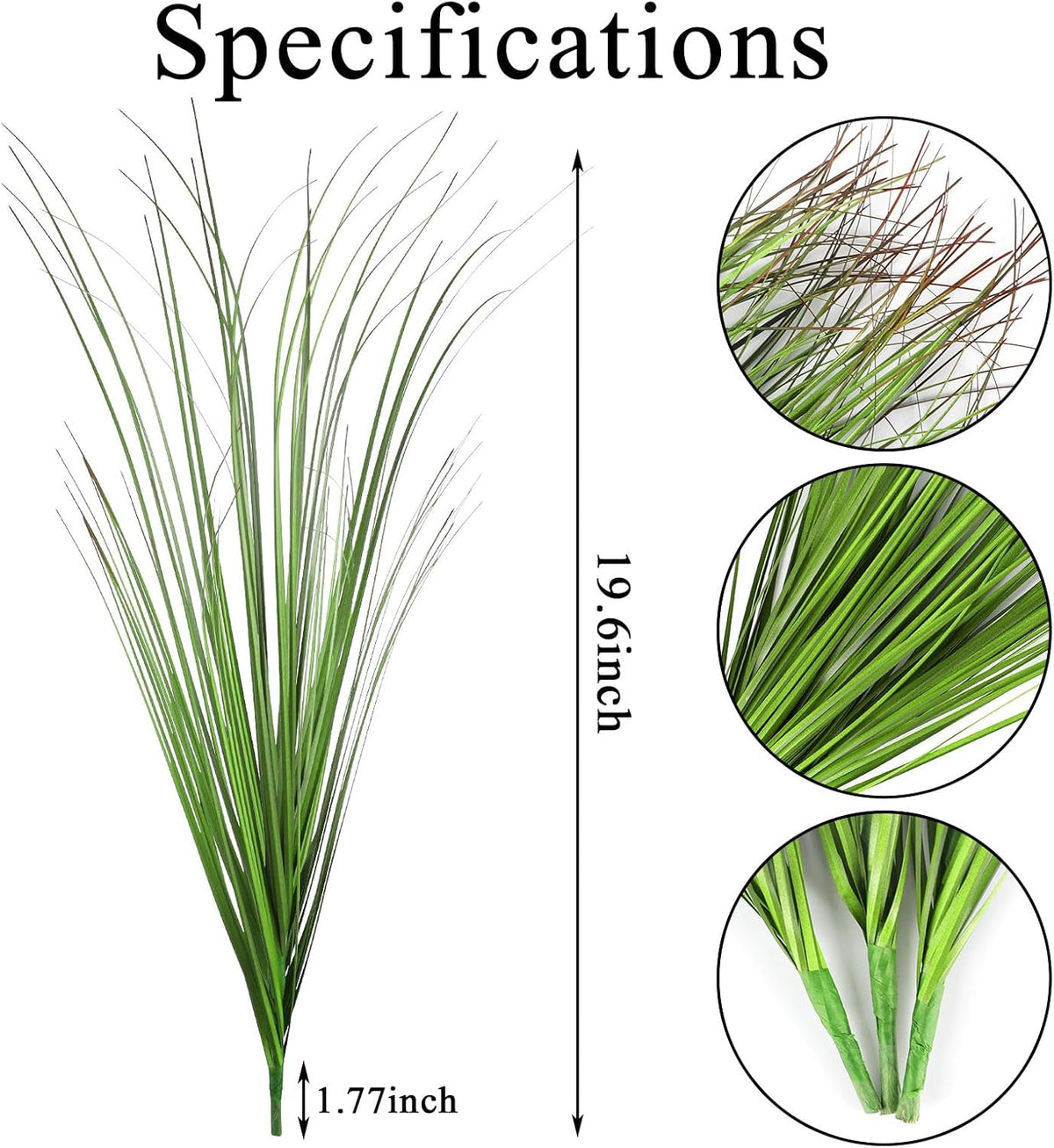 12pcs Artificial Grass Plants,19.68" Faux Shrubs Wheat Grass Greenery Stems Fake Plants for Indoor Outdoor Home Decoration