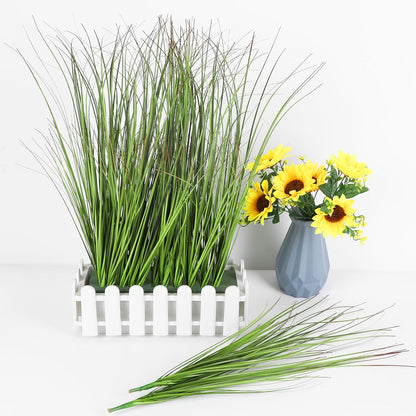 12pcs Artificial Grass Plants,19.68" Faux Shrubs Wheat Grass Greenery Stems Fake Plants for Indoor Outdoor Home Decoration