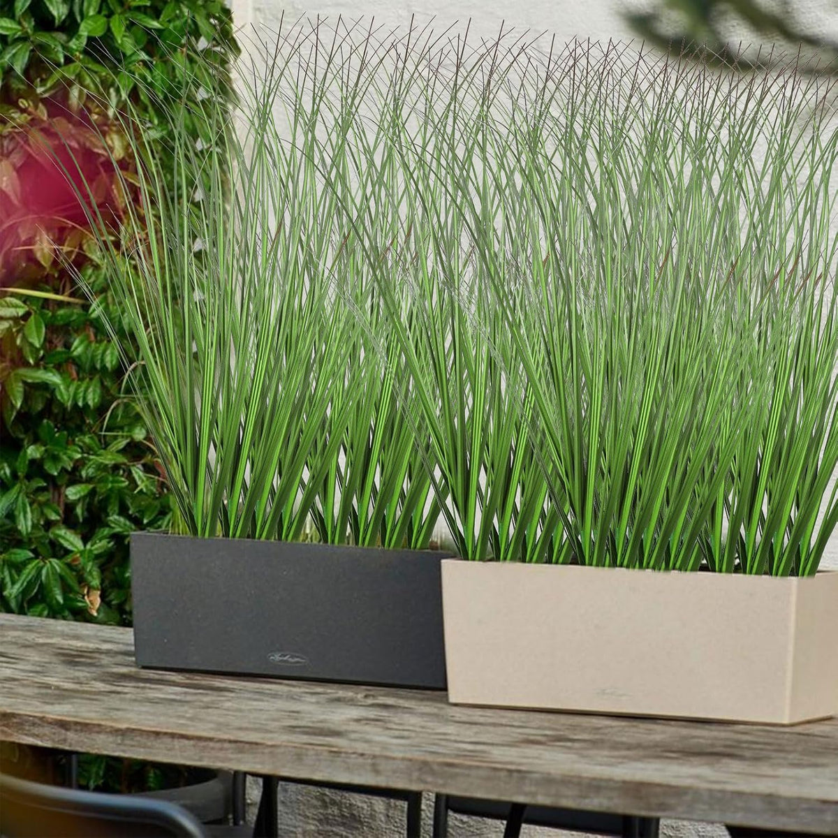 12pcs Artificial Grass Plants,19.68" Faux Shrubs Wheat Grass Greenery Stems Fake Plants for Indoor Outdoor Home Decoration