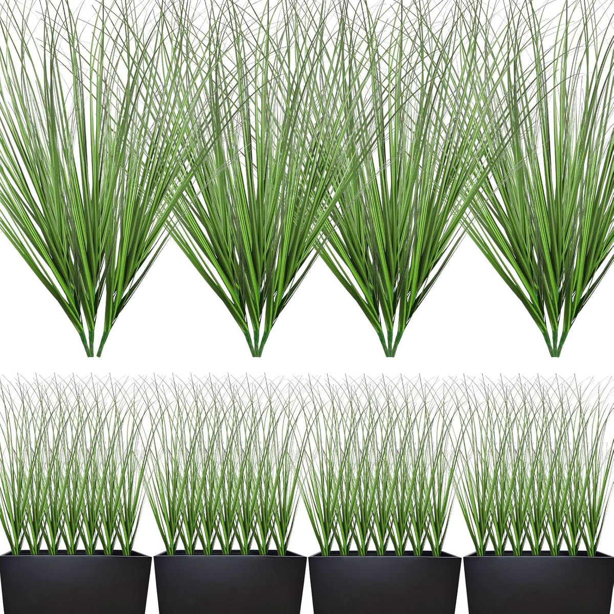 12pcs Artificial Grass Plants,19.68" Faux Shrubs Wheat Grass Greenery Stems Fake Plants for Indoor Outdoor Home Decoration