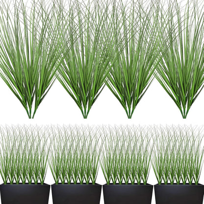 12pcs Artificial Grass Plants,19.68" Faux Shrubs Wheat Grass Greenery Stems Fake Plants for Indoor Outdoor Home Decoration