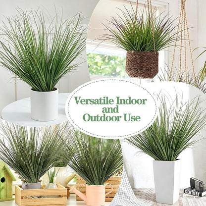 12pcs Artificial Grass Plants,19.68" Faux Shrubs Wheat Grass Greenery Stems Fake Plants for Indoor Outdoor Home Decoration