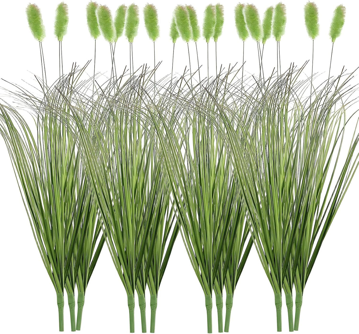 12pcs Artificial Grass Plants,19.68" Faux Shrubs Wheat Grass Greenery Stems Fake Plants for Indoor Outdoor Home Decoration