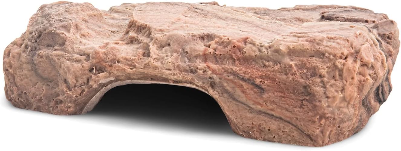 Reptile Rock Cave with Basking Area, Natural Looking Rock Cave for All Reptiles, Amphibians and Arachnids