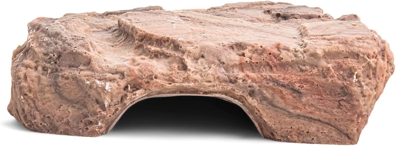 Reptile Rock Cave with Basking Area, Natural Looking Rock Cave for All Reptiles, Amphibians and Arachnids