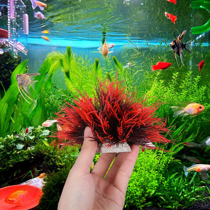 3 Pack Aquarium Plants Plastic Realistic Fish Tank Plants with Weighted Base Small Aquarium Grass Fish Tank Decorations (Green)