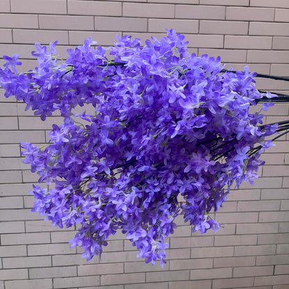 Simulated cross cherry blossoms, lilacs, 5 branches, 32 inches (Purple)