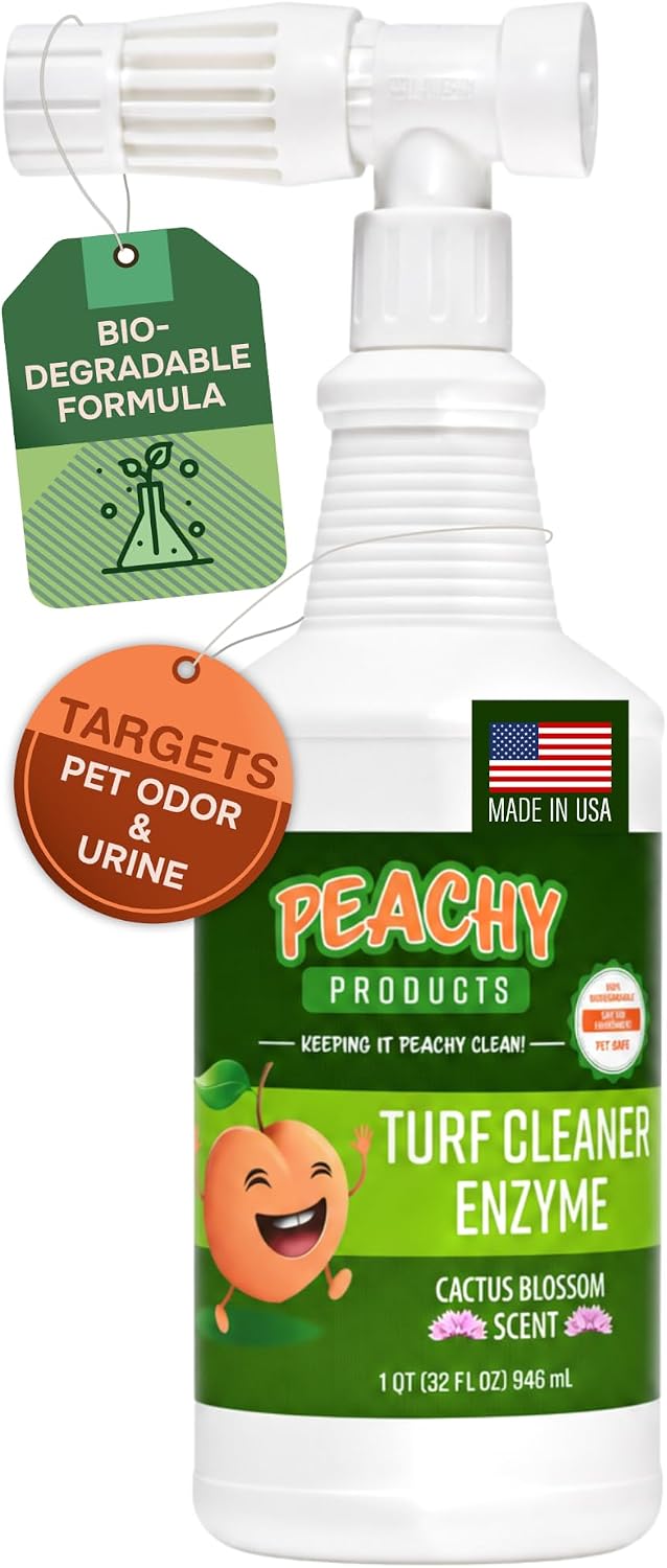 Turf Urine & Odor Eliminator Outdoor Enzyme Pet Odor Remover for Artificial Grass, Synthetic Turf, Concrete, Rocks, Dog Runs, Kennels, Patios and Backyard Pet Areas