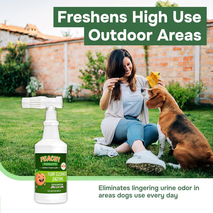 Turf Urine & Odor Eliminator Outdoor Enzyme Pet Odor Remover for Artificial Grass, Synthetic Turf, Concrete, Rocks, Dog Runs, Kennels, Patios and Backyard Pet Areas