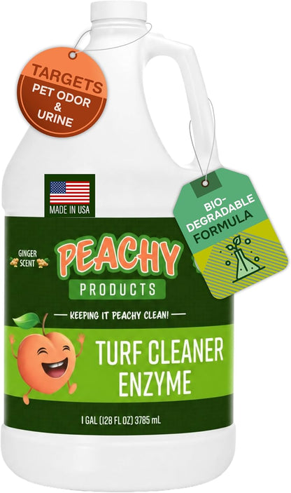 Turf Urine & Odor Eliminator Outdoor Enzyme Pet Odor Remover for Artificial Grass, Synthetic Turf, Concrete, Rocks, Dog Runs, Kennels, Patios and Backyard Pet Areas