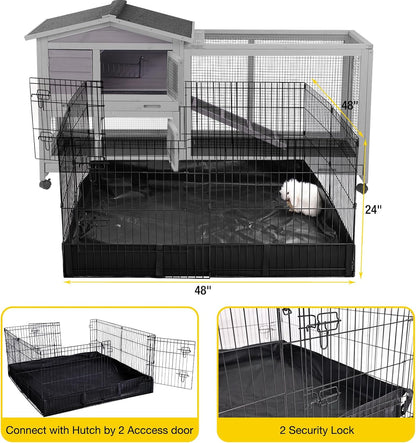 Rabbit Playpen Pet Pen Small Animal Cage with Waterproof Liner - Extension Playpen