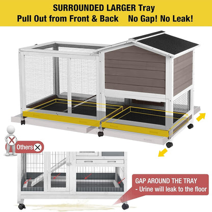 Rabbit Playpen Pet Pen Small Animal Cage with Waterproof Liner - Extension Playpen