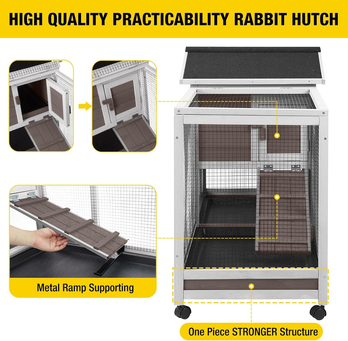 Rabbit Playpen Pet Pen Small Animal Cage with Waterproof Liner - Extension Playpen