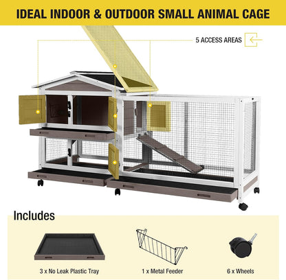 Rabbit Playpen Pet Pen Small Animal Cage with Waterproof Liner - Extension Playpen