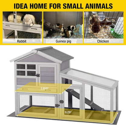 Rabbit Playpen Pet Pen Small Animal Cage with Waterproof Liner - Extension Playpen