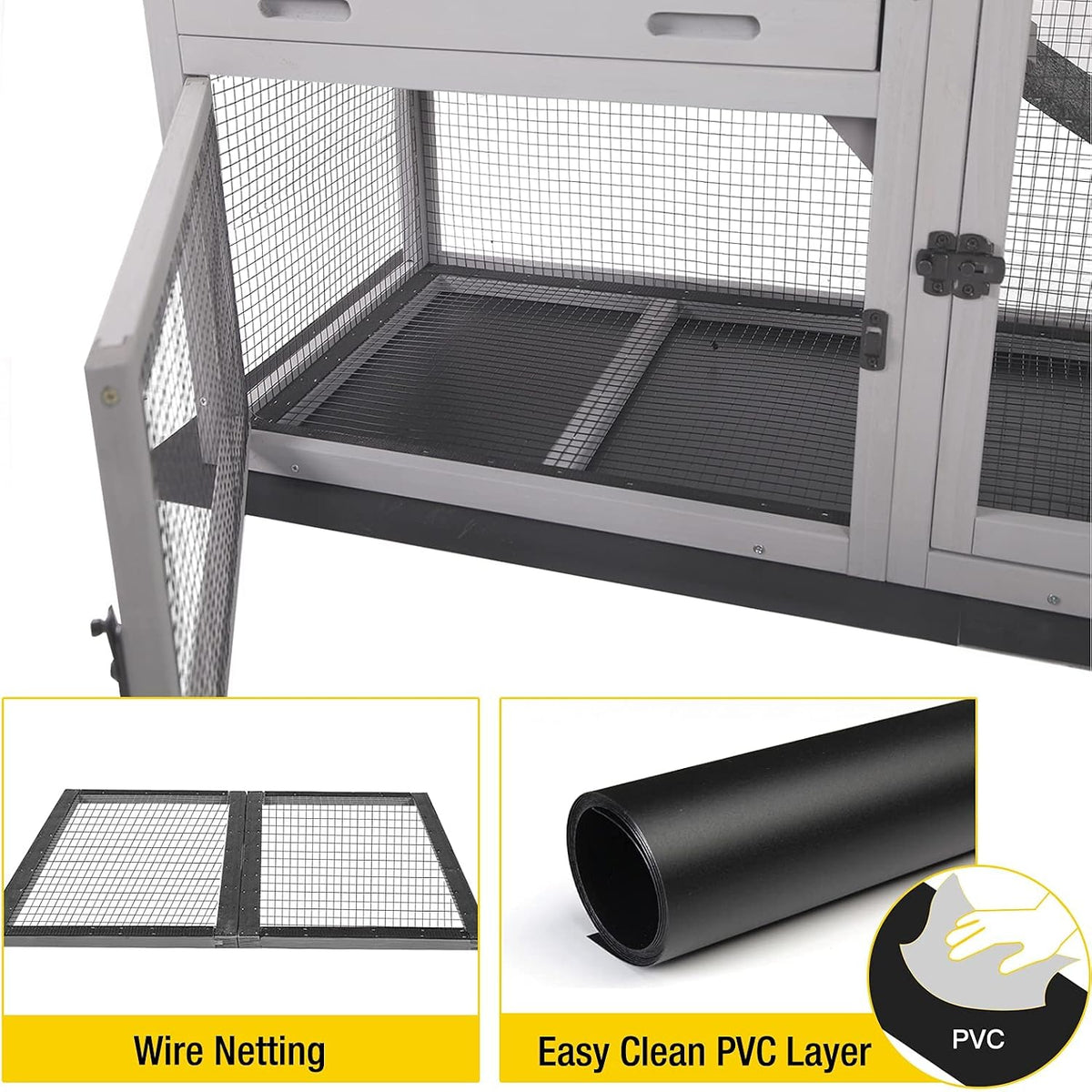 Rabbit Playpen Pet Pen Small Animal Cage with Waterproof Liner - Extension Playpen