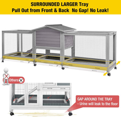Rabbit Playpen Pet Pen Small Animal Cage with Waterproof Liner - Extension Playpen