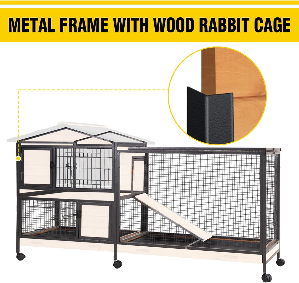 Rabbit Playpen Pet Pen Small Animal Cage with Waterproof Liner - Extension Playpen