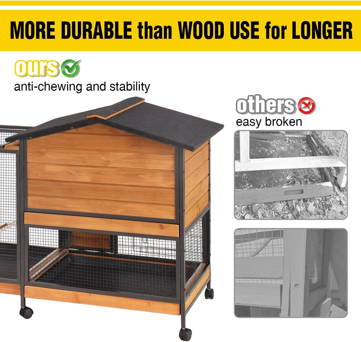 Rabbit Playpen Pet Pen Small Animal Cage with Waterproof Liner - Extension Playpen