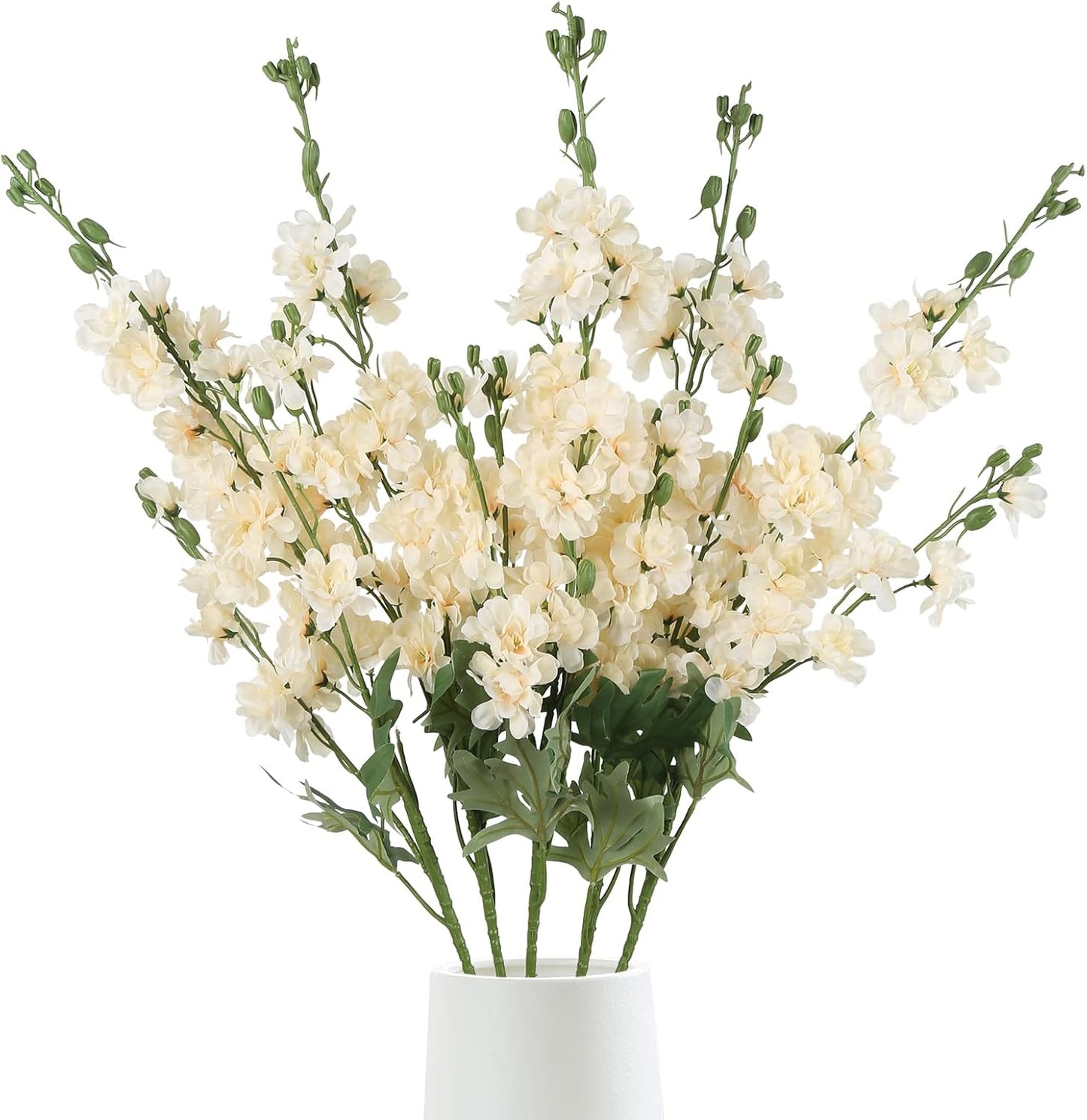 Light Pink Delphinium Artificial Flowers 5 PCS, 38.5" Tall Flowers for Floor Vase Pink Silk Flowers Realistic Artificial Snapdragon for Wedding Home Party Centerpiece for Table
