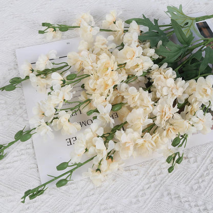 Light Pink Delphinium Artificial Flowers 5 PCS, 38.5" Tall Flowers for Floor Vase Pink Silk Flowers Realistic Artificial Snapdragon for Wedding Home Party Centerpiece for Table
