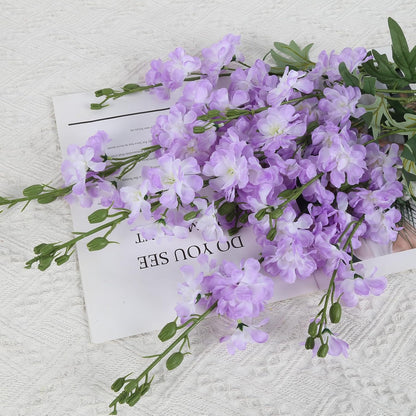 Light Pink Delphinium Artificial Flowers 5 PCS, 38.5" Tall Flowers for Floor Vase Pink Silk Flowers Realistic Artificial Snapdragon for Wedding Home Party Centerpiece for Table