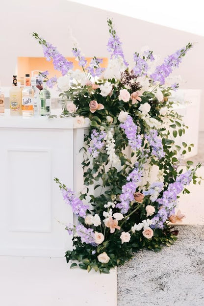 Light Pink Delphinium Artificial Flowers 5 PCS, 38.5" Tall Flowers for Floor Vase Pink Silk Flowers Realistic Artificial Snapdragon for Wedding Home Party Centerpiece for Table