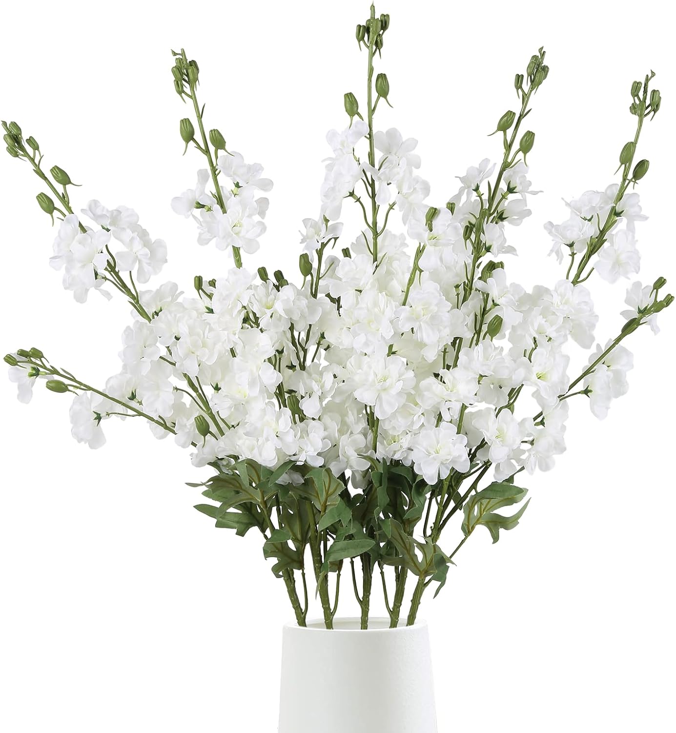 Light Pink Delphinium Artificial Flowers 5 PCS, 38.5" Tall Flowers for Floor Vase Pink Silk Flowers Realistic Artificial Snapdragon for Wedding Home Party Centerpiece for Table