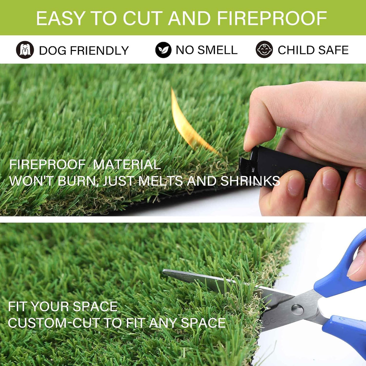 Dog Pee Grass, Artificial Grass for Dogs, Fake Grass for Dogs Potty Training, Extra Large Dog Pads 5x8ft , Housebreaking Supplies, Indoor Outdoor Turf Grass, Washable Reusable