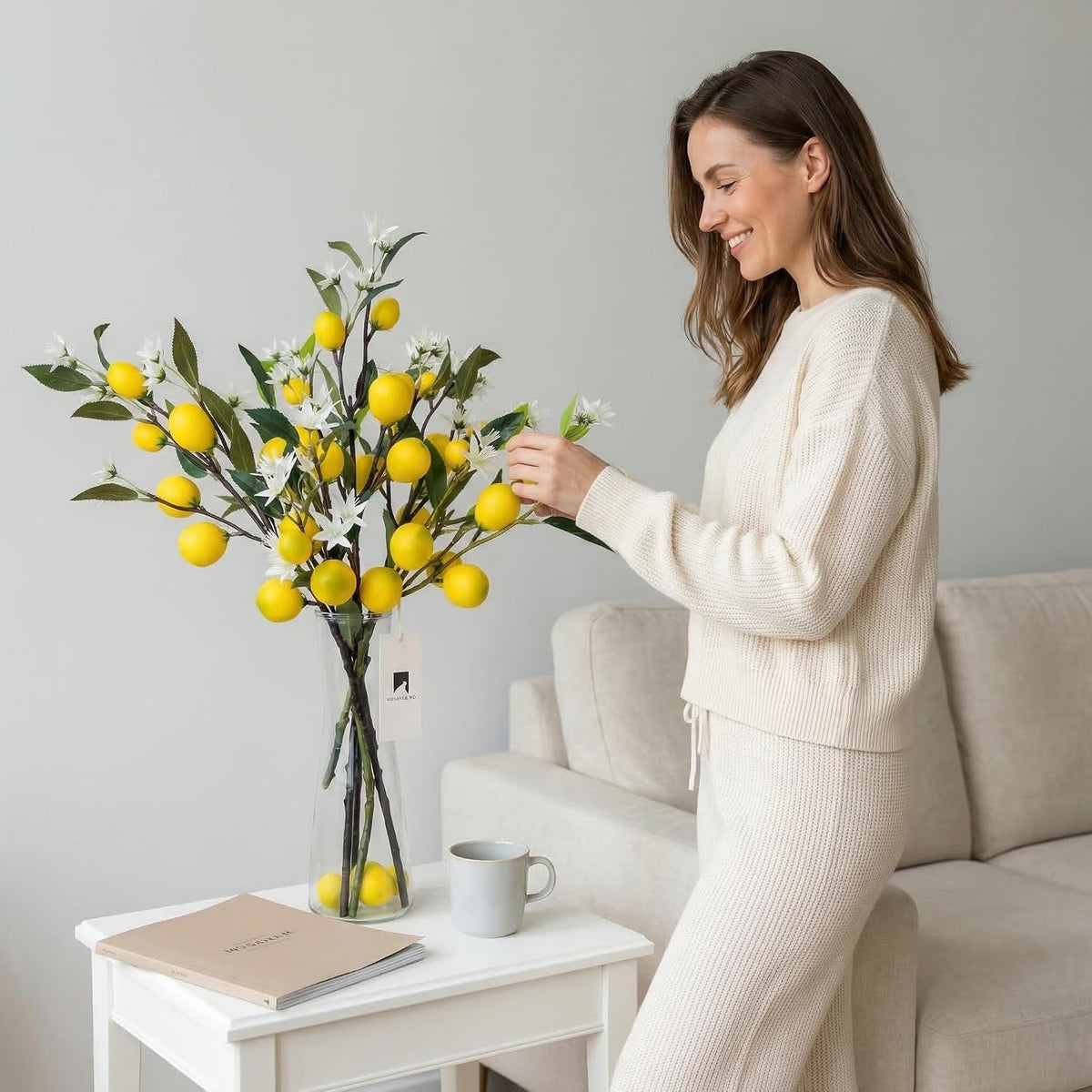5 Pack 24 Inch Artificial Lemon Branches