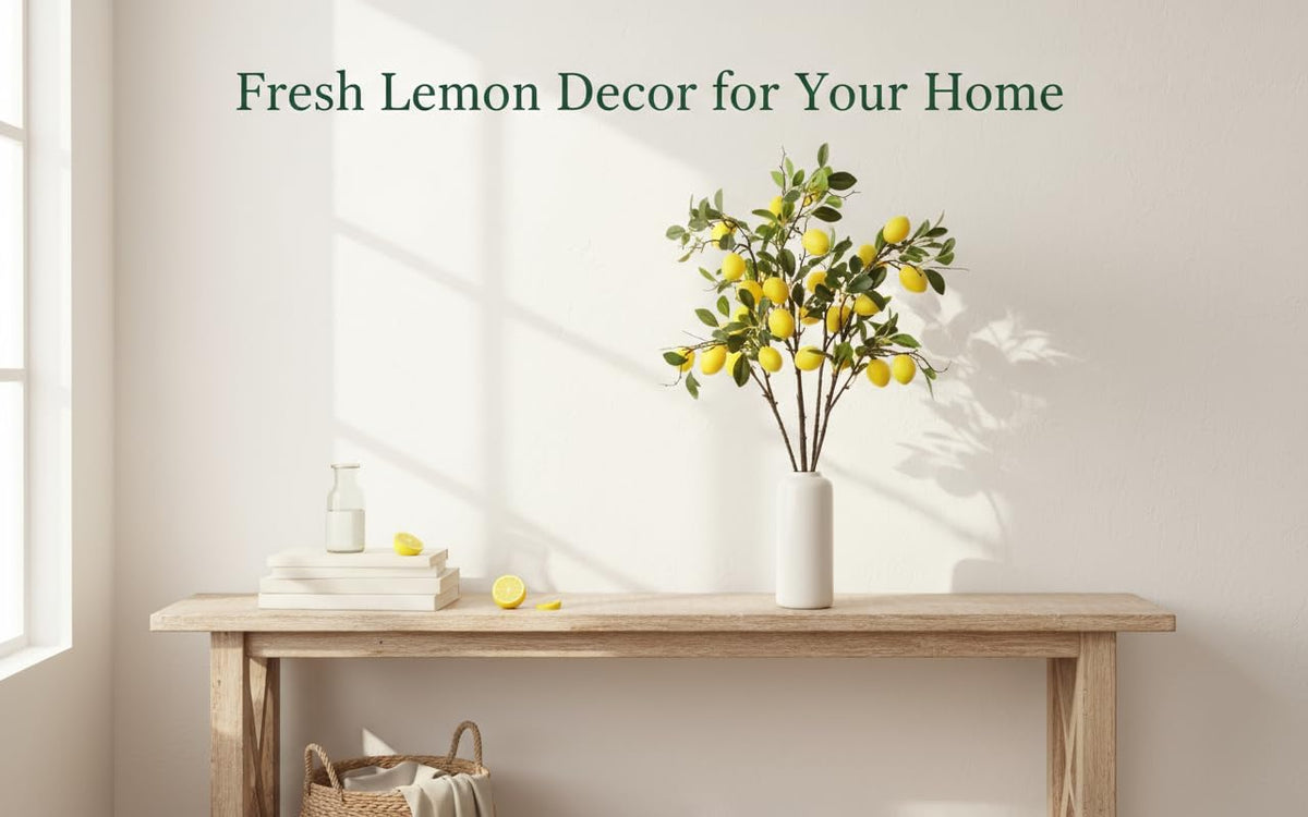 5 Pack 24 Inch Artificial Lemon Branches