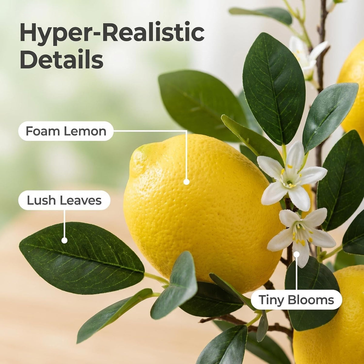5 Pack 24 Inch Artificial Lemon Branches