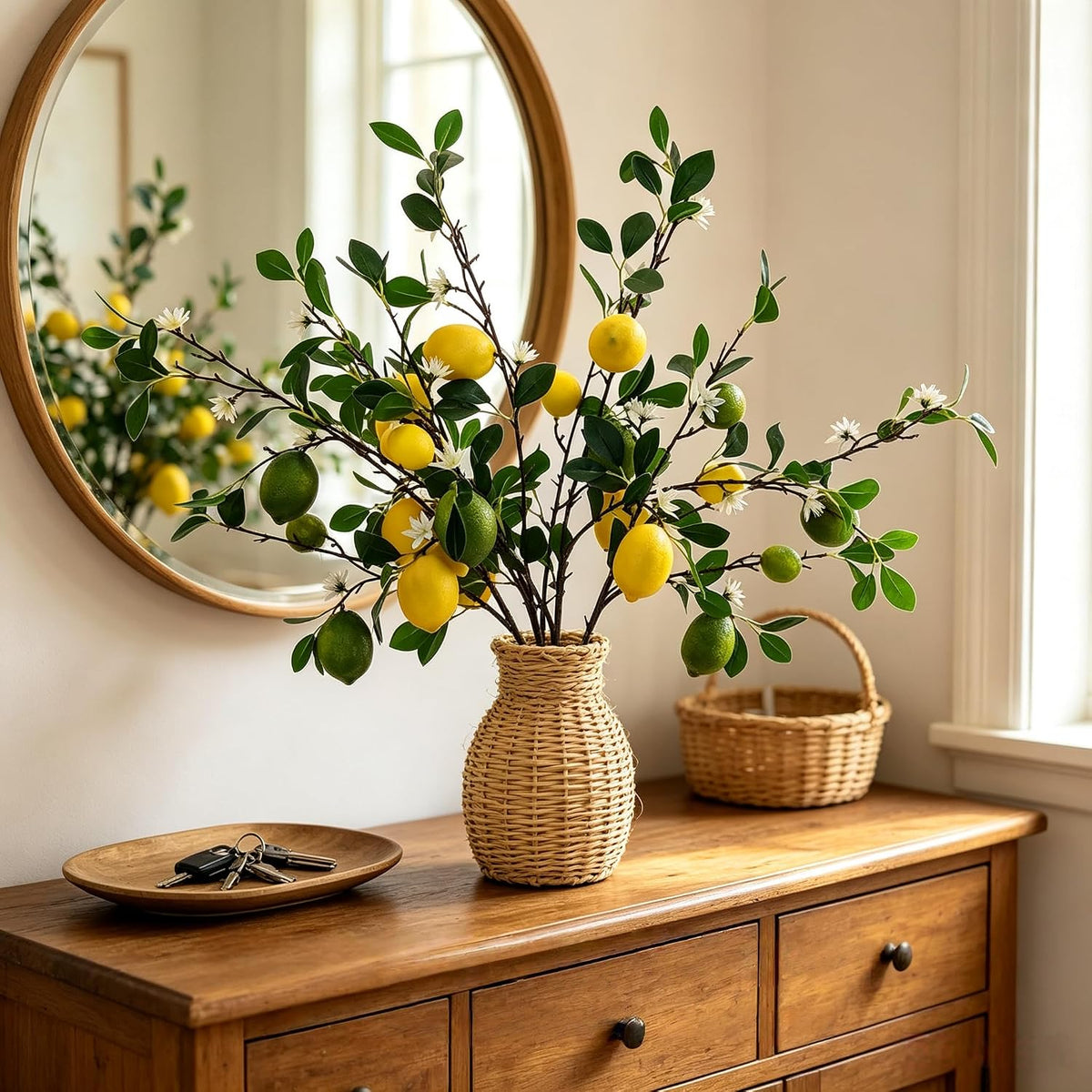5 Pack 24 Inch Artificial Lemon Branches