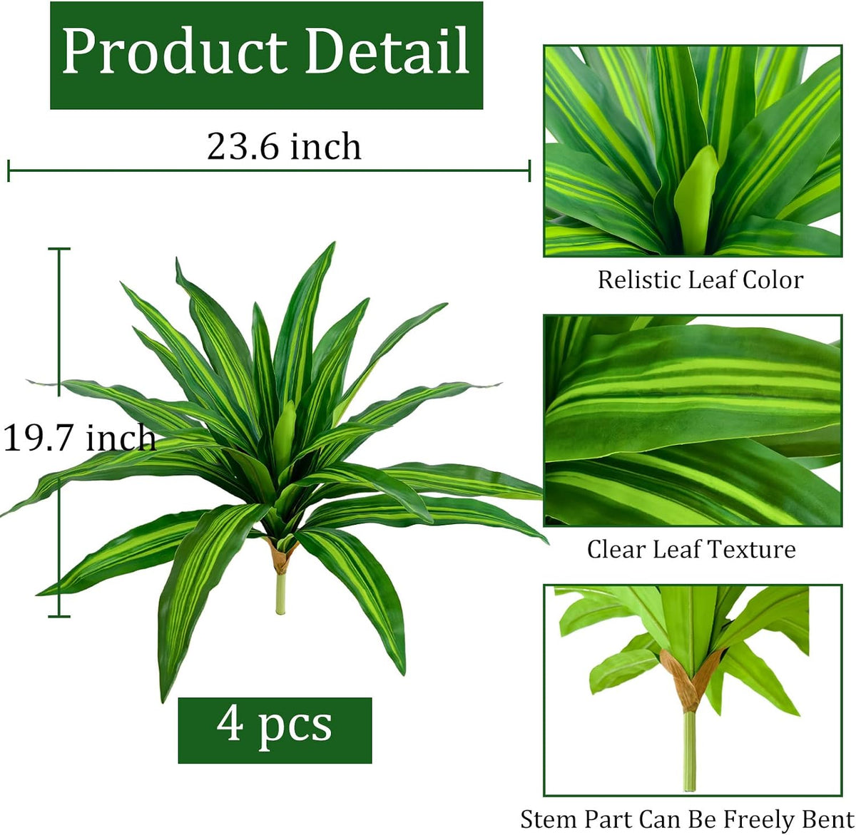 Fake Ferns,Faux Outdoor Plants UV Resistant,3D Real Touch Fake Plants Total 60 Blades,Weatherproof Artificial Plants Outdoor Indoor for Garden Porch Home Office Living Room Decor