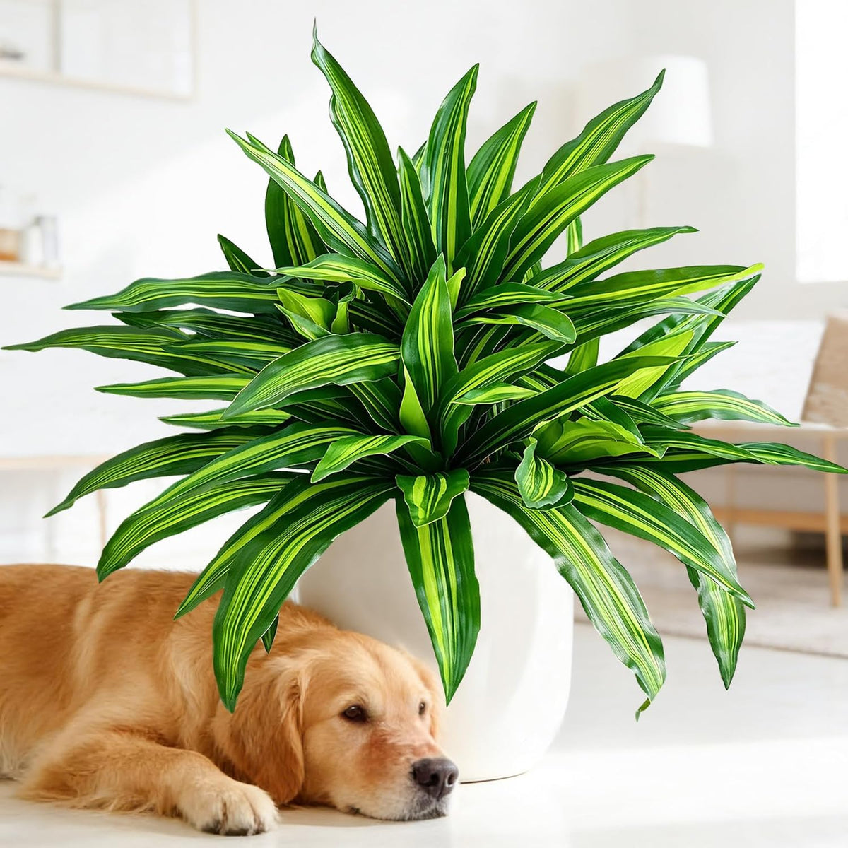 Fake Ferns,Faux Outdoor Plants UV Resistant,3D Real Touch Fake Plants Total 60 Blades,Weatherproof Artificial Plants Outdoor Indoor for Garden Porch Home Office Living Room Decor