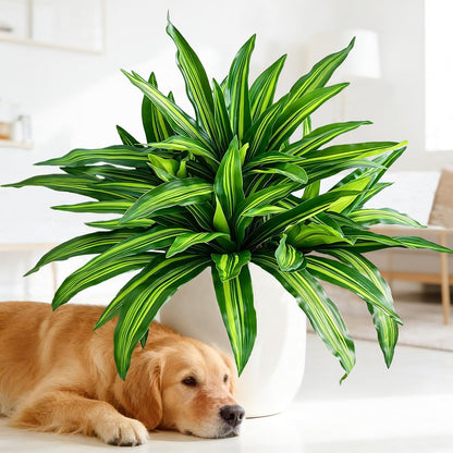 Fake Ferns,Faux Outdoor Plants UV Resistant,3D Real Touch Fake Plants Total 60 Blades,Weatherproof Artificial Plants Outdoor Indoor for Garden Porch Home Office Living Room Decor