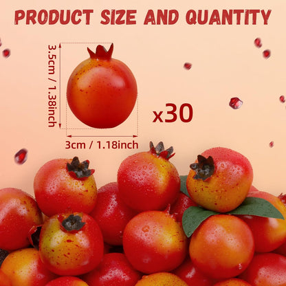 30pcs Artificial Fake Mini Pomegranates Fruit for Home Festival