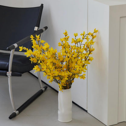 Artificial Forsythia Branches, 6 Pcs Fake Faux Long Stem Flowers Yellow Silk Flowers for Wedding Home Decor Mother's Day, Spring Floral Arrangement for Centerpiece, 38 Inches