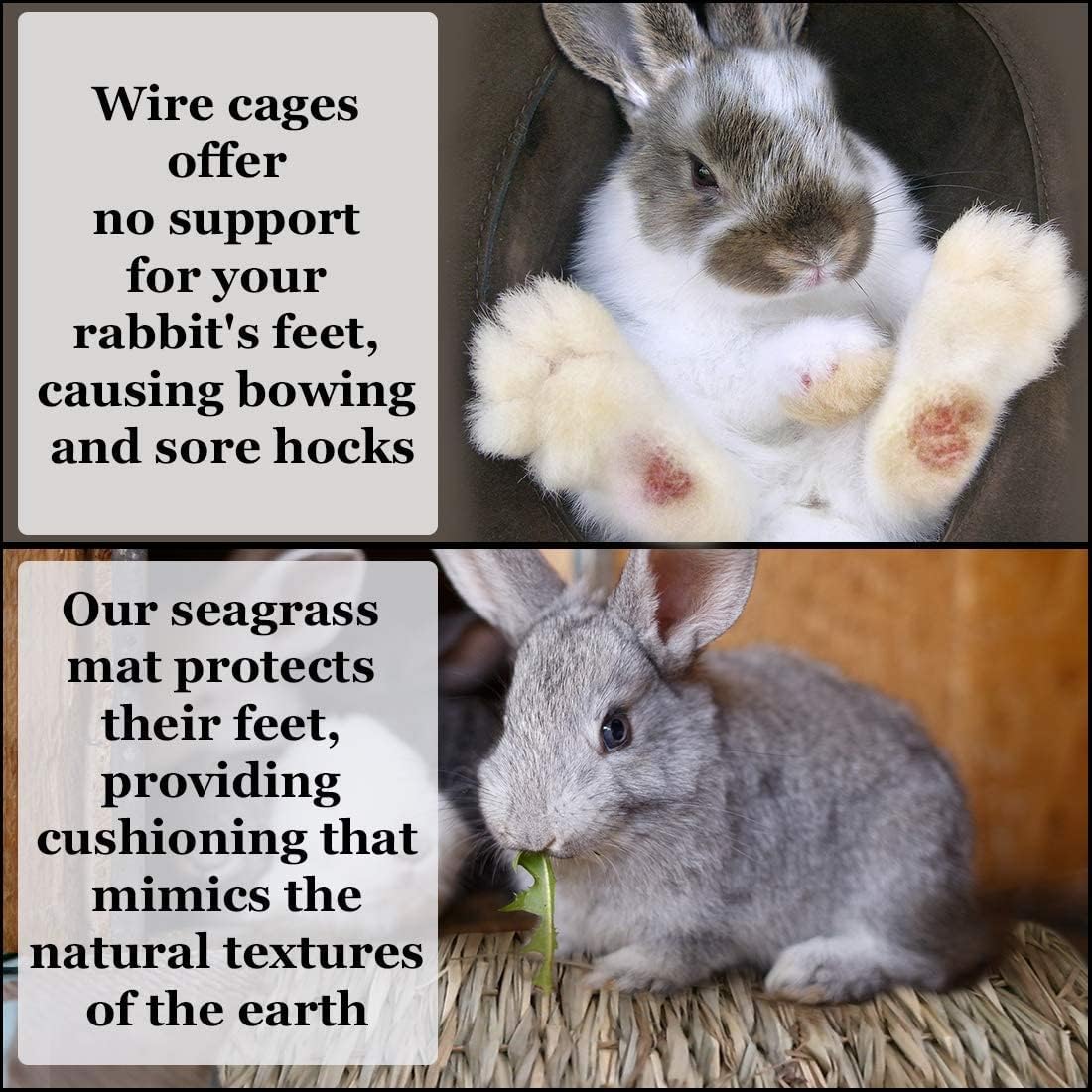 Rabbit Grass Mat, Bunny Cage Accessories, Rabbit Stuff and Supplies, Handmade, Edible Accessory Chew, Keep in Cage or on Floor, 1 pc