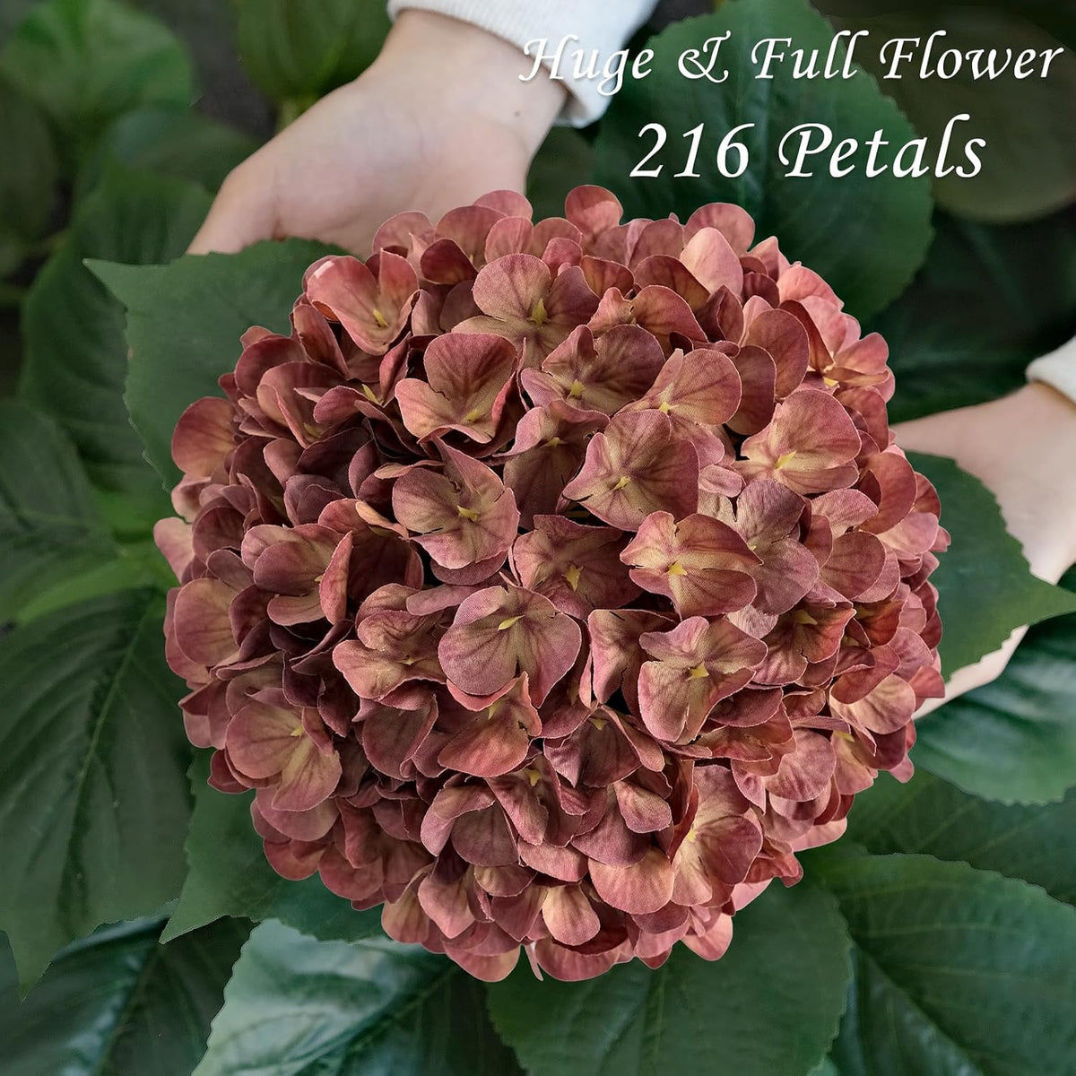 JINWOE Pink Flowers Silk Artificial Hydrangeas, 4Pcs 22" Lifelike Large Silk Flowers with Stems, Artificial Flowers for Wedding Bouquet Table Centerpieces Outdoor Home