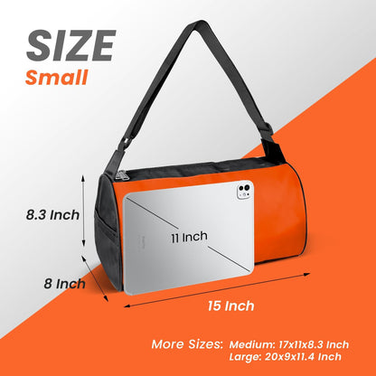 Small Travel Duffel Bag Foldable Waterproof Gym Bag for Gym Beach Swim Bags Men Women Duffle Bag Lightweight Oxford Cloth Sports Bags -Yellow
