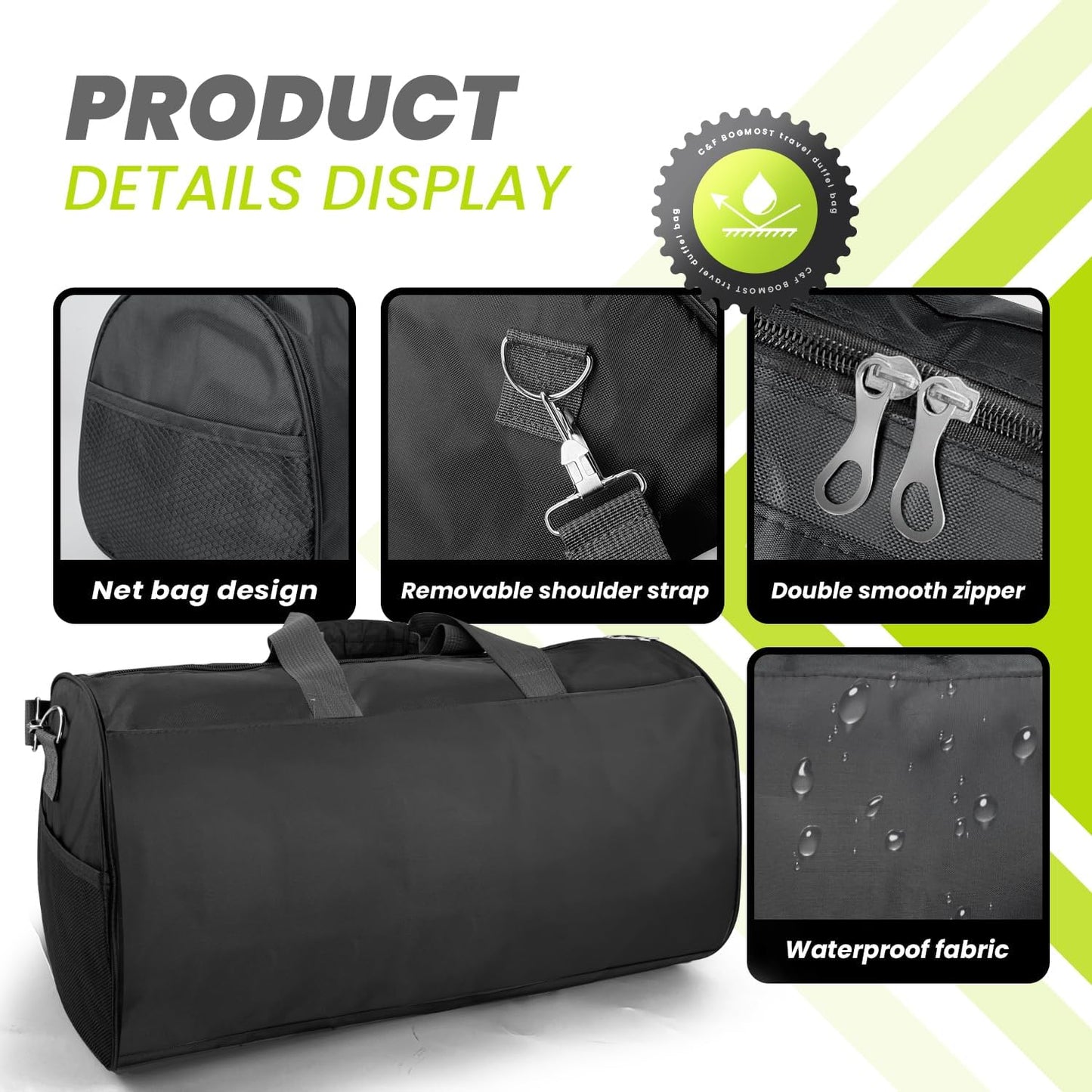 Small Travel Duffel Bag Foldable Waterproof Gym Bag for Gym Beach Swim Bags Men Women Duffle Bag Lightweight Oxford Cloth Sports Bags -Yellow