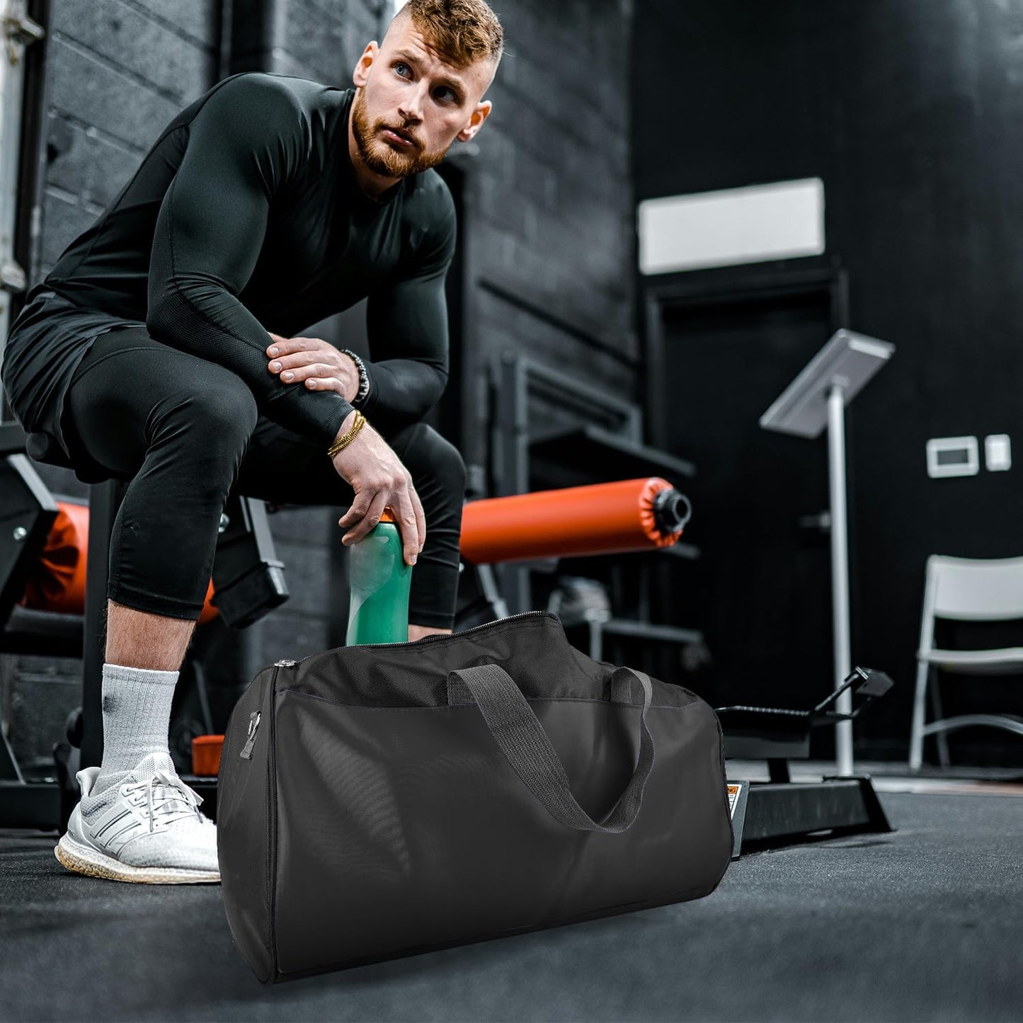 Small Travel Duffel Bag Foldable Waterproof Gym Bag for Gym Beach Swim Bags Men Women Duffle Bag Lightweight Oxford Cloth Sports Bags -Yellow