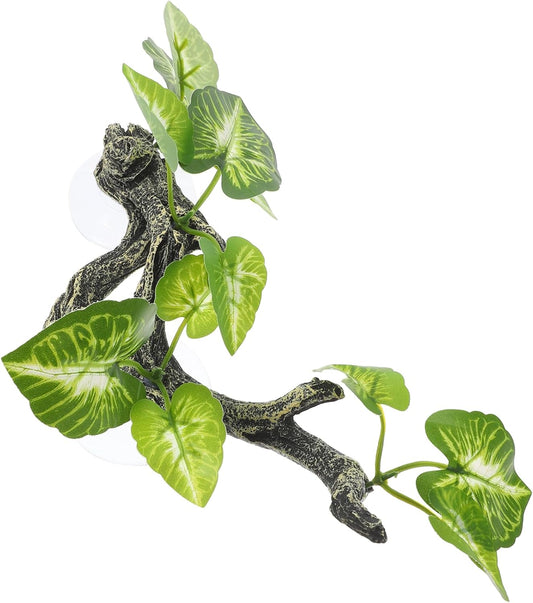 Resin Reptile Plant Decor, Realistic Terrarium Branch Ornament | Artificial Driftwood Style Decoration for Indoor Terrariums, Aquarium Scenes and Reptile Habitats with Natural Look
